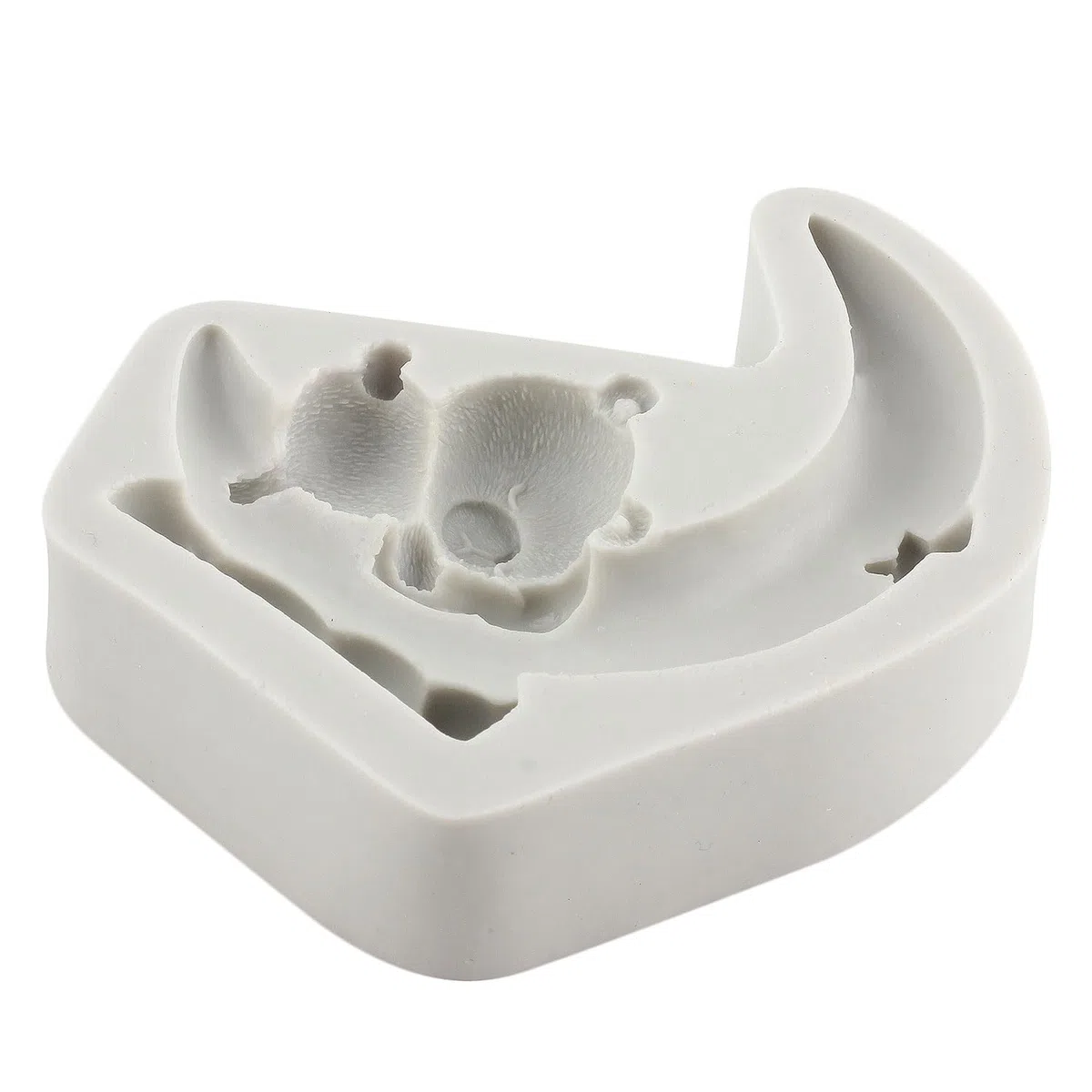 Stampo in silicone a forma di orsetto addormentato, stampo per cioccolato, luna, stella, nuvola, caramelle, decorazione per torte di zucchero, topper per pasta di gomma, argilla polimerica
