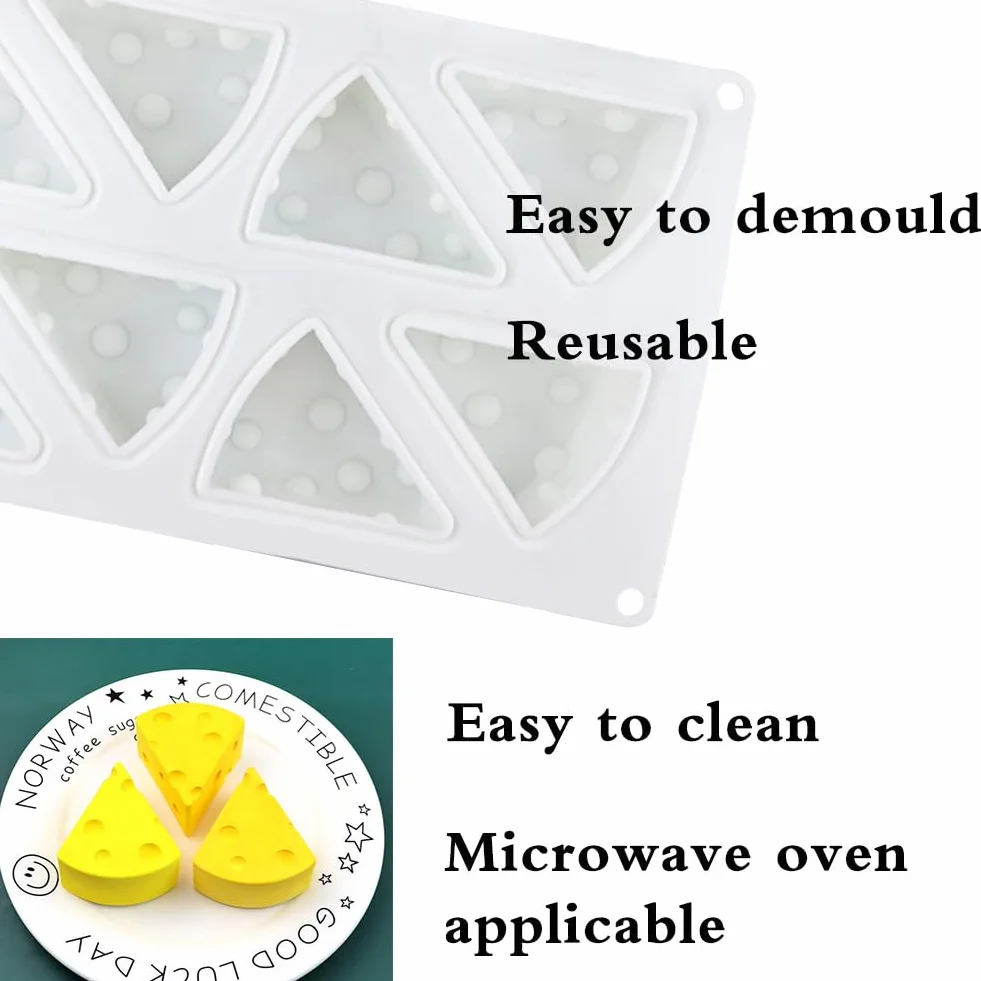 Stampo in Silicone Formaggio Stampo per Torta 3D Silicone Stampo Cioccolato Stampi per Cottura a Motivi Dolci Sapone Muffin Stampo da Forno Natale Compleanno 2 Pezzi