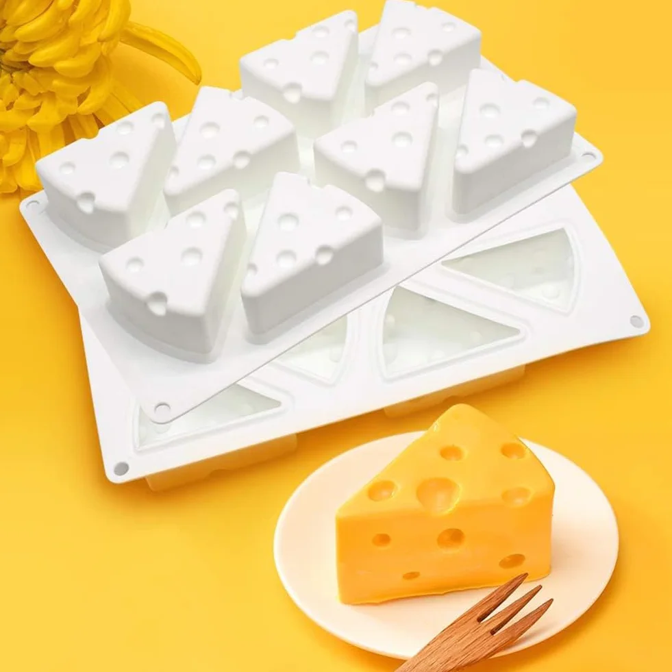 Stampo in Silicone Formaggio Stampo per Torta 3D Silicone Stampo Cioccolato Stampi per Cottura a Motivi Dolci Sapone Muffin Stampo da Forno Natale Compleanno 2 Pezzi