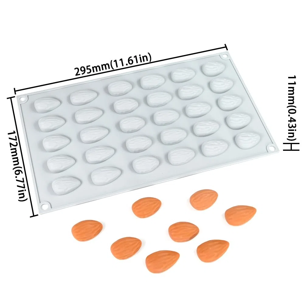 Silicone stampi per Mousse torta, 3D silicone forno stampo per dolci francesi dolci gelato torta decorazione stampo, forma di mandorla