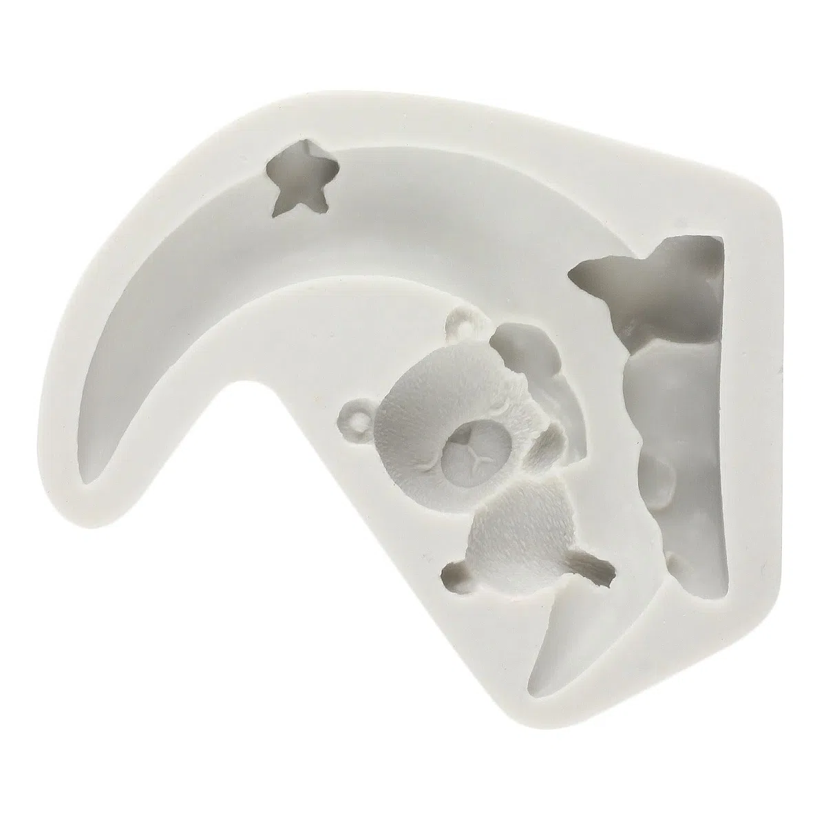 Stampo in silicone a forma di orsetto addormentato, stampo per cioccolato, luna, stella, nuvola, caramelle, decorazione per torte di zucchero, topper per pasta di gomma, argilla polimerica