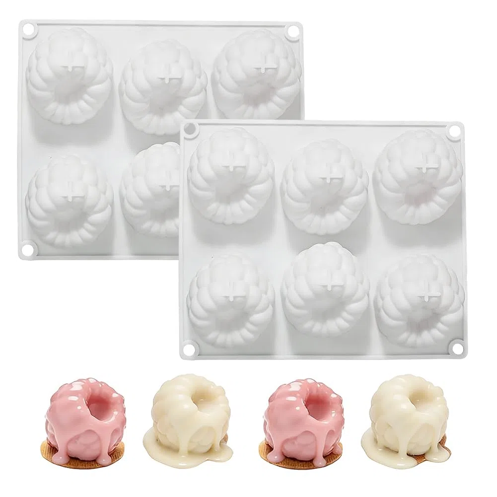 Stampo In Silicone Per Lamponi 2 Pezzi,6 Cavità Stampi Lampone Per Dessert,Stampi Da Forno In Silicone 3D Per Lamponi, Alimentari, Simulazione Di Frutta, Riutilizzabili, Per Torte, Cioccolato