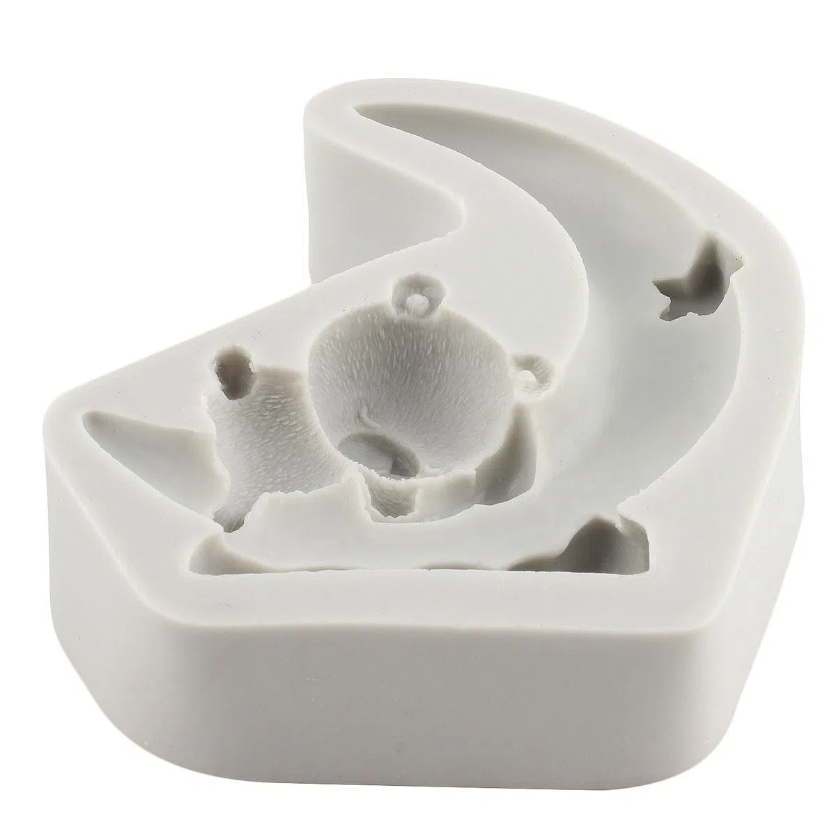 Stampo in silicone a forma di orsetto addormentato, stampo per cioccolato, luna, stella, nuvola, caramelle, decorazione per torte di zucchero, topper per pasta di gomma, argilla polimerica
