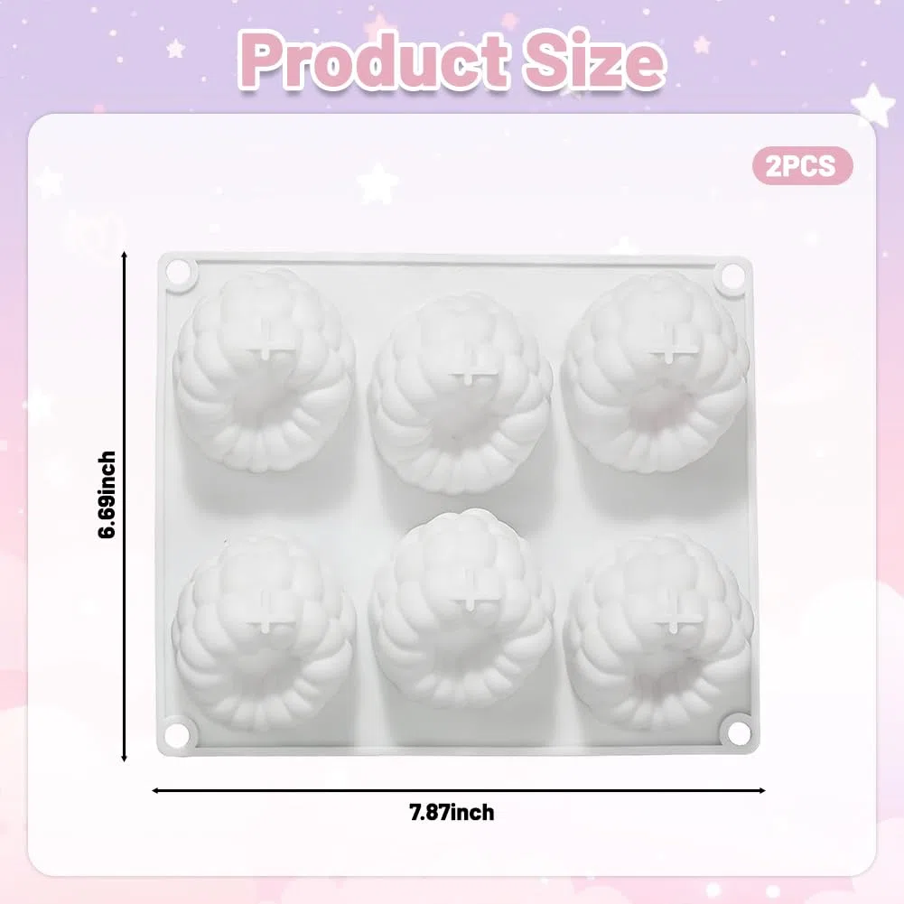 Stampo In Silicone Per Lamponi 2 Pezzi,6 Cavità Stampi Lampone Per Dessert,Stampi Da Forno In Silicone 3D Per Lamponi, Alimentari, Simulazione Di Frutta, Riutilizzabili, Per Torte, Cioccolato