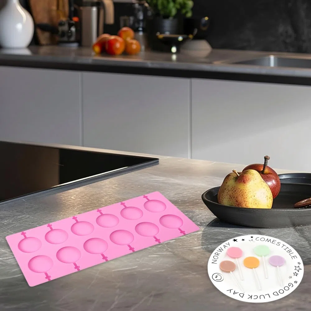 Set di 3 stampi per lecca lecca in silicone con 100 bastoncini di lecca-lecca-lecca-lecca in silicone, 100 nastri dorati, 100 sacchetti per caramelle, caramelle, gelatina