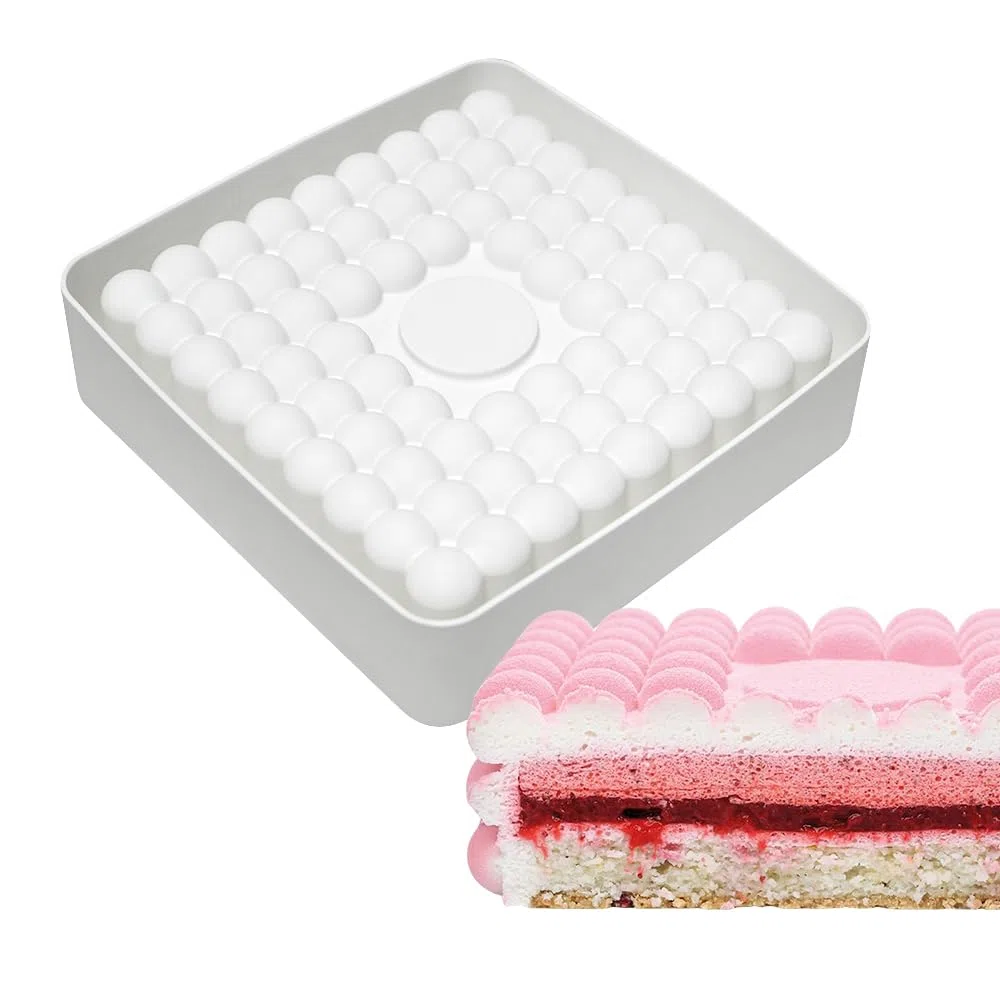 Silicone Francese Mousse Torta Mold 3D Bakeware DIY Cioccolato Sapone Candle Mold, Sfera Magica Quadrata